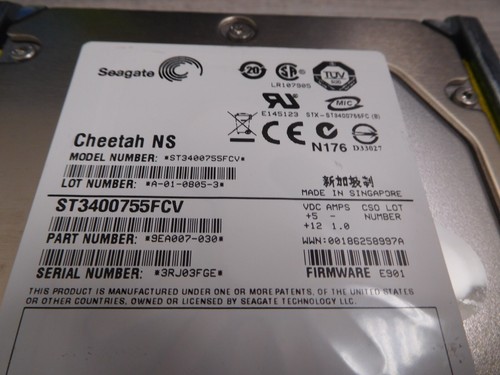 EMC 101-000-102 118032576 Seagate Cheetah NS ST3400755FCV 400GB 10K 2/4Gb FC HDD - Picture 5 of 8