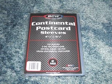 100 Postcard Sleeves Continentals ( 6 1/4" x 4 3/8" ) Plastic Protectors Holder