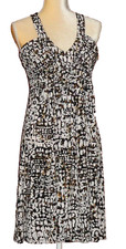 Calvin Klein Dress ~ Sleeveless V Neck Empire Waist ~ 12 ~ Unique Animal Design