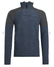 Gents Weirdfish Alevin 1/4 Zip Active Macaroni Top - Dark Blue BNWT
