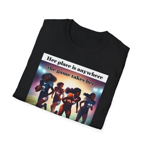 Girls High School Football T shirt, Her Place is Anywhere, Gift Player, support - Picture 5 of 19