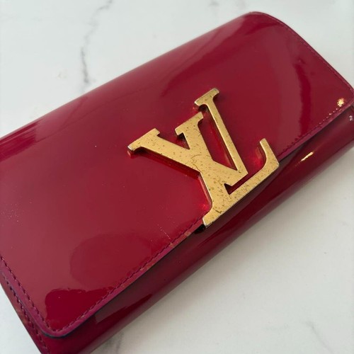 Louis Vuitton Vernis Portefeuille Louise Long Wallet Pink Rose Indien YK915 - Picture 5 of 16