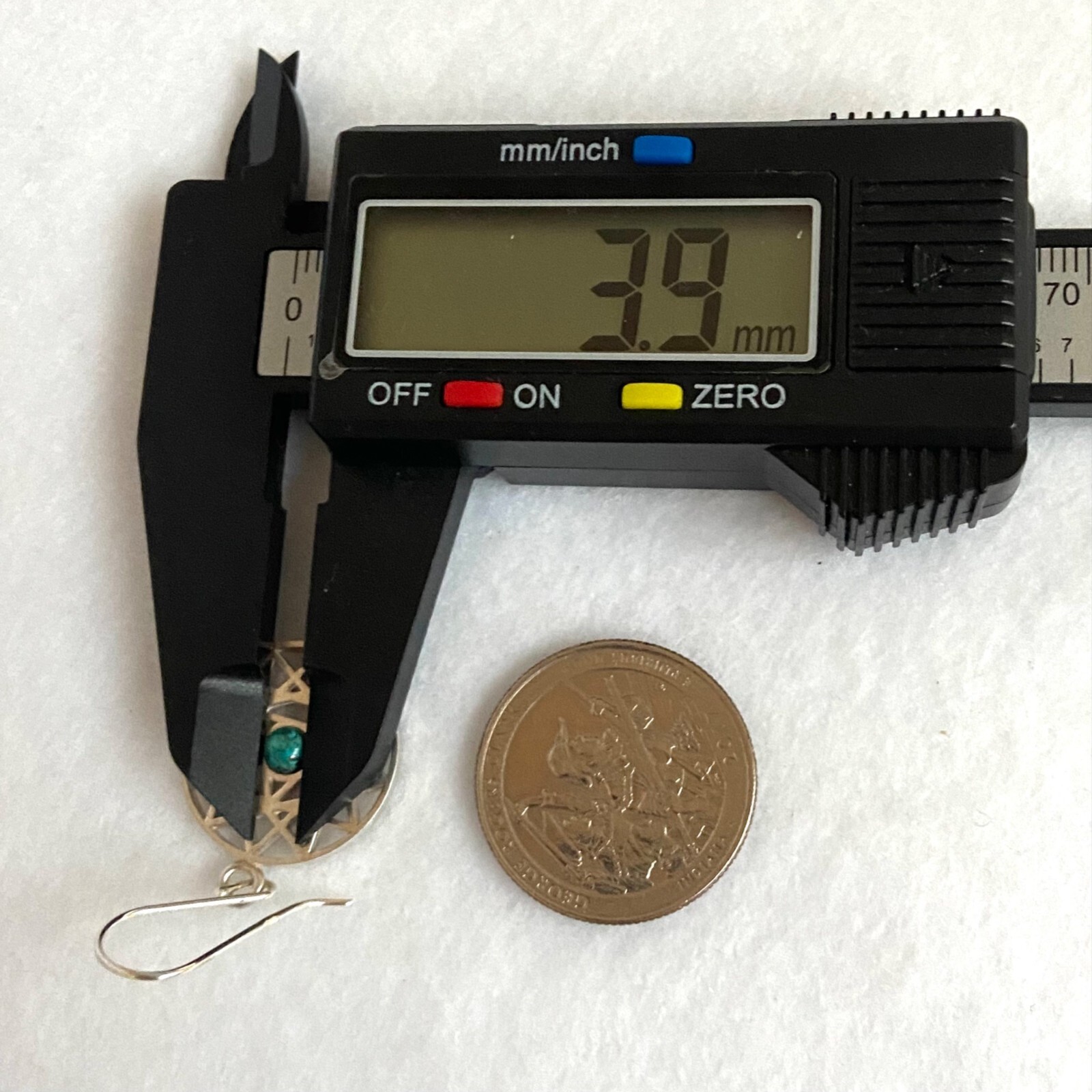 Sterling Silver Openwork Round Mandala Trinity St… - image 14