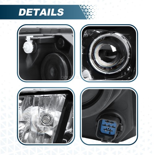 Headlights Headlamps Halogen For Ford Fusion 2010 2011 2012 Pair Left+Right Side - Foto 4 di 11