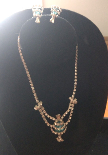 Marianne silver aqua marine necklace earrings