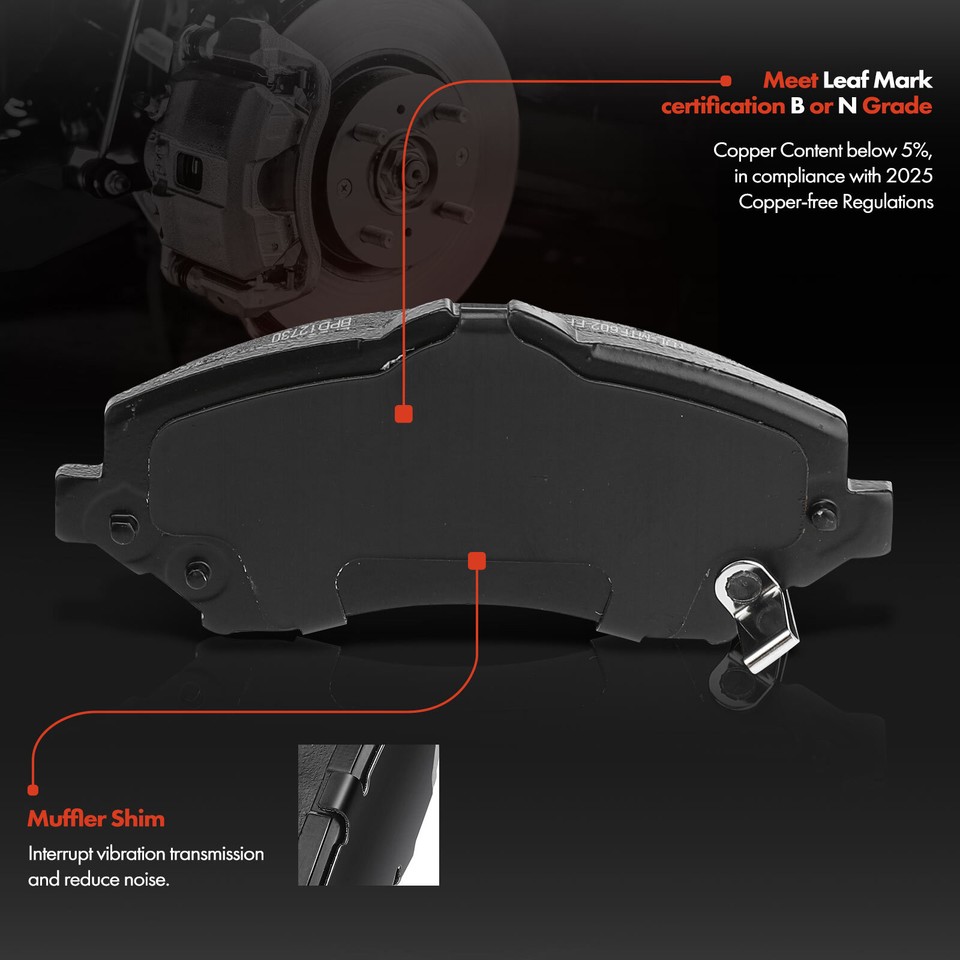 Front Drilled Brake Rotor & Pad + Brake Caliper for Chrysler Town