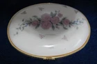LENOX SMALL OVAL HAND PAINTED FLORAL TRINKET JEWELRY BOX EUC