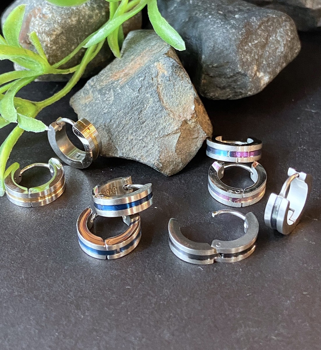 Cinturino Hip Hop Orecchini Cerchio In Oro Giallo Campanella