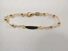 6 INCH 14K GOLD FILLED 3MM BALL ID BABY BRACELET