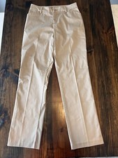 Lee Women  s Relaxed Fit Straight Leg Mid Rise Size 4 Khaki Trousers