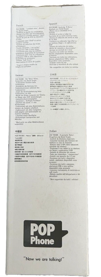 Pop Phone Retro Red Phone Headset For Any Device NEW IN BOX NIB - Image 3 of 4