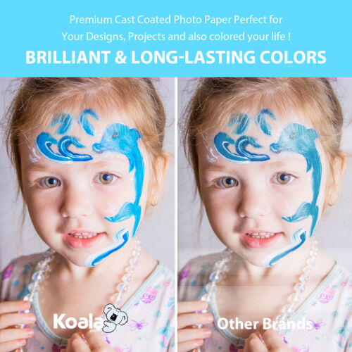 Papel fotográfico premium Koala brillante 48 lb 4 x 6 en 10x15 cm para inyección de tinta HP Canon 50PK - Imagen 5 de 11