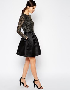 ted baker black gold dress