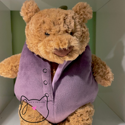 Jellycat Aubergine EGGPLANT BARTHOLOMEW BEAR New BNWT RETIRED