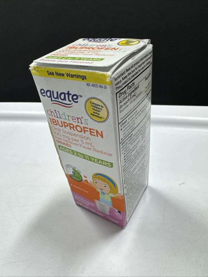 Equate Children’s Liquid Ibuprofen•4 Floz•Bubble Gum•8 HR Relief•Exp 10/2025 - Image 3 of 4