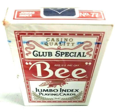 Bee Playing Cards Jumbo Index No. 77    New Sealed Wizards of the Coast Tag 