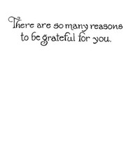 Grateful For You Saying Wood Mounted Rubber Stamp NORTHWOODS H11544 New