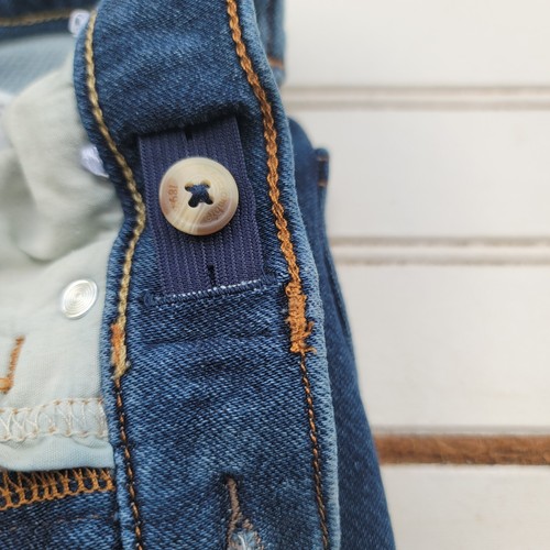 Abercrombie Kids Jeans Stretch Adjustable Waist Boys Straight Medium Wash 11/12 - Picture 9 of 12