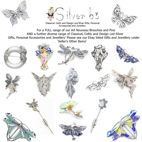 Art Nouveau Silver Fairy Brooch - Picture 4 of 4