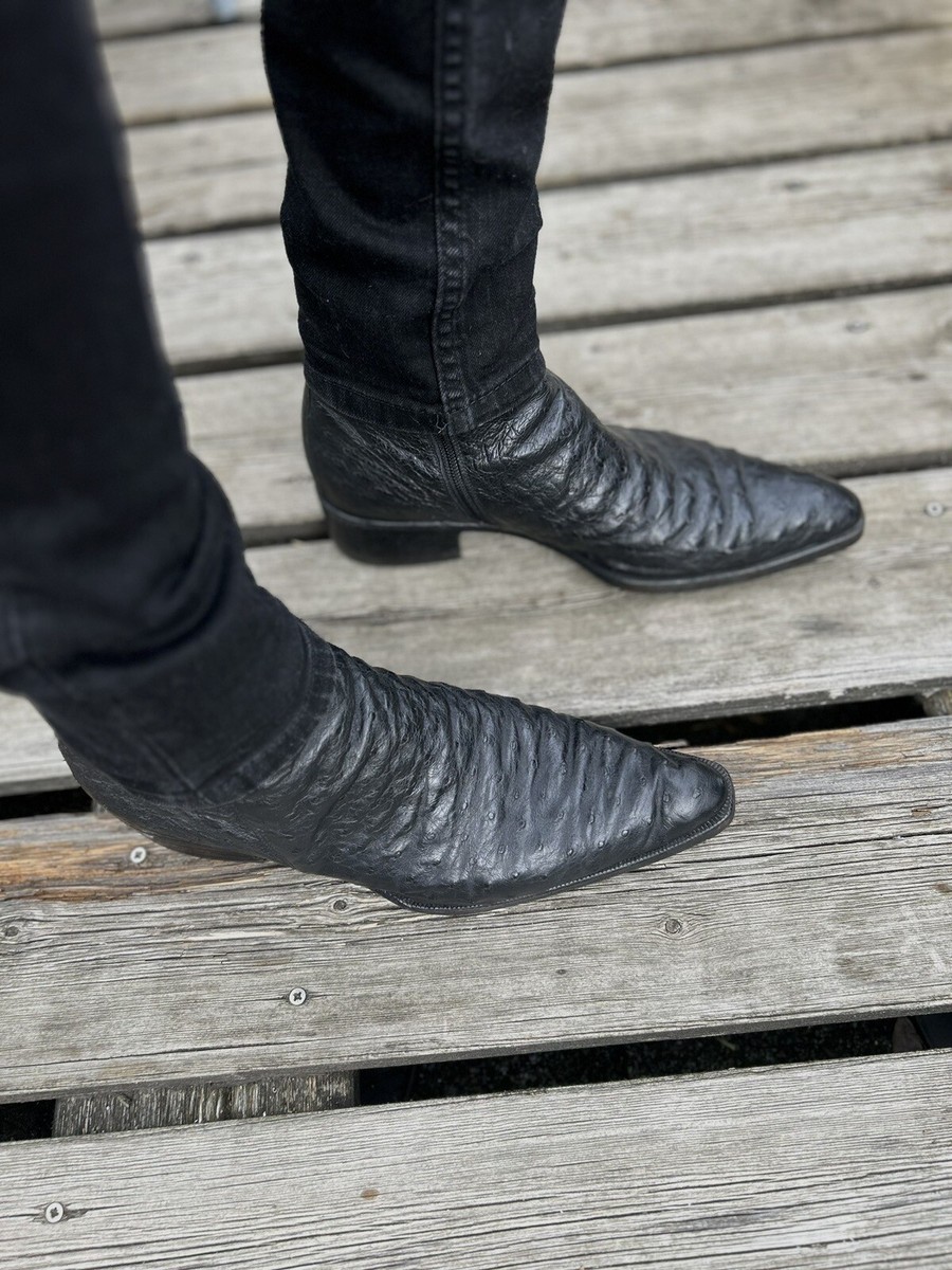 Texane Santiags Bottines En Autruche créées Pour Johnny Hallyday 🎸