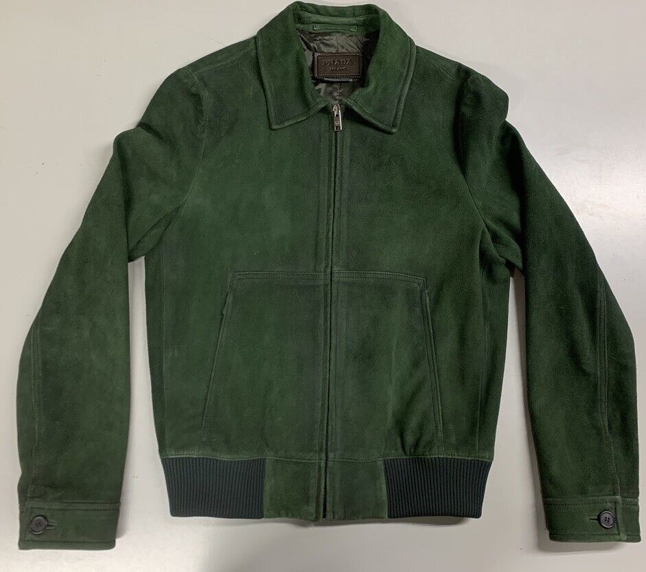 PRADA Mens Suede Leather Zip-Up Biker Jacket US 36 IT 46 PRADA Mens Suede Leather Zip-Up Biker Jacket US 36 IT 46