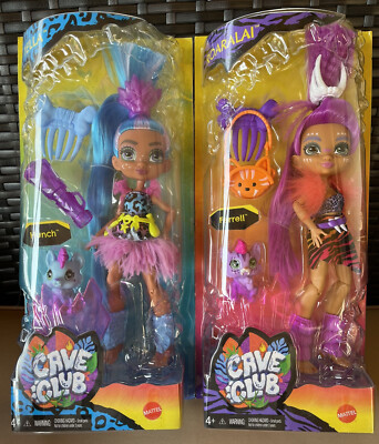 Cave Club TELLA & ROARALAI Prehistoric Fashion Dolls Dinosaur Pets Accessories