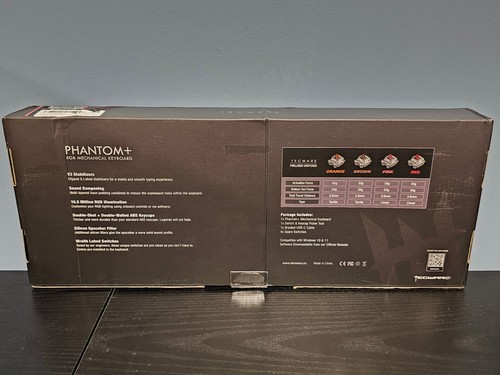 TECWARE Phantom+ RBG Mechanical Gaming 104 Key Keyboard LED Backlit NEW - Picture 2 of 3
