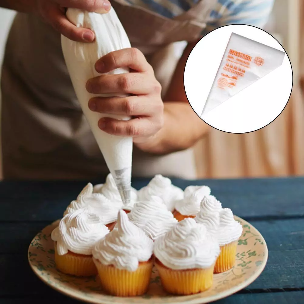 50pcs Disposable Pastry Piping Bag Cake Decor Kitchen Icing