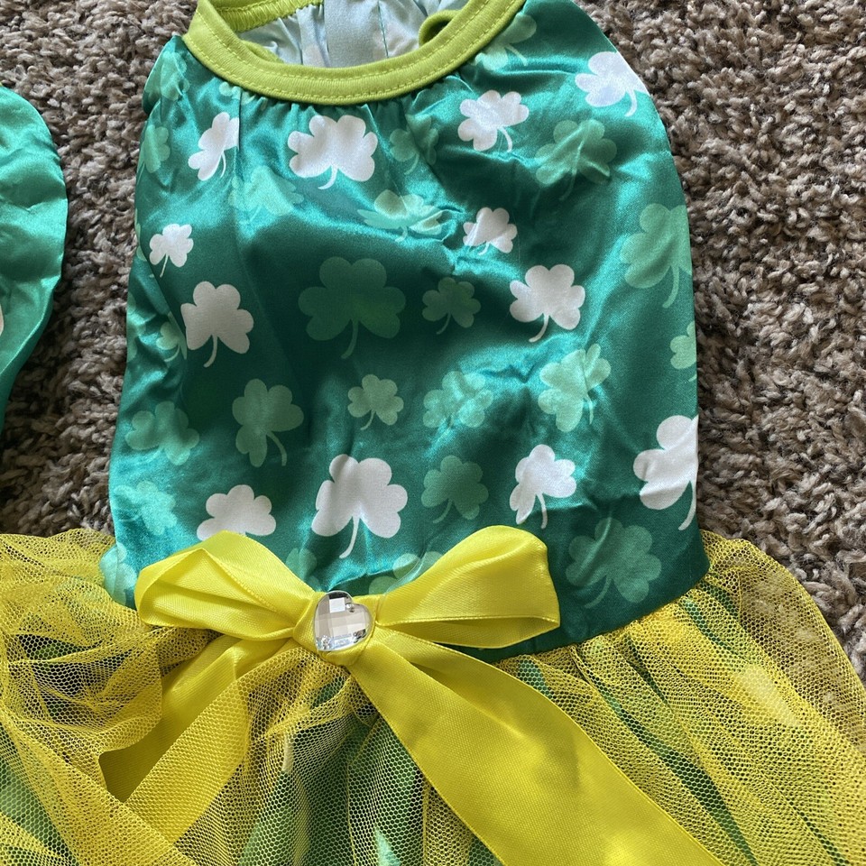 Lucky Dog Irish Girl St. Patrick's Day Fancy Dress Halloween Pet Dog