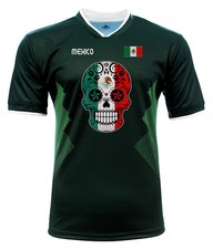Men's Mexico Jersey Dia de Muertos Skull Design Color Green