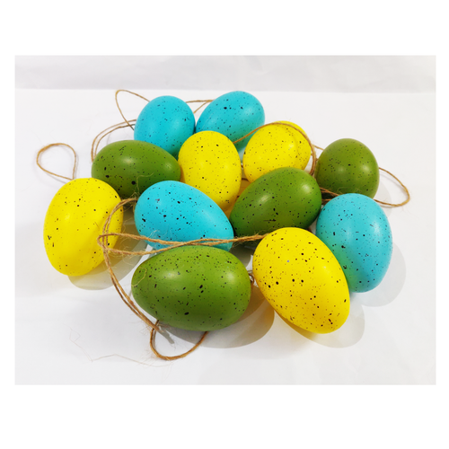 Easter Hanging Plastic Eggs For Tree Decoration Spring Craft-12 PCS - Picture 10 of 12