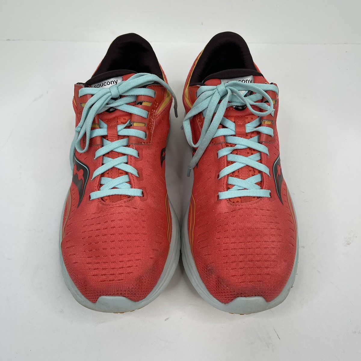 Saucony Womens Kinvara 11 S10551-46 Red Yellow Running Shoes Lace