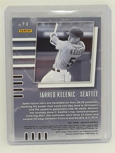 Jarred Kelenic 2021 Panini Absolute Baseball - Prospects #4 - Seattle Mariners - Picture 2 of 2