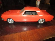 vintage Ford mustang friction car 1966 orange promo 15.5" long