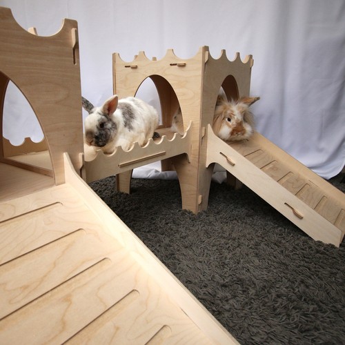Rabbit Castle Starter Kit - Formaldehyde Free, Non Toxic, Wooden, Slot Together - Picture 4 of 15