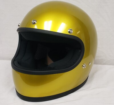 Biltwell Gringo Helmet Gloss Metallic Seaweed Green Medium M *NEW CLOSEOUT