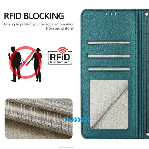 For T-Mobile Revvl 7 Pro Cute Pattern RFID Blocking Slots Crossbody Wallet Case - Picture 40 of 85