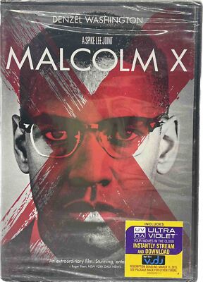 Malcolm X - DVD - Denzel Washington + Spike Lee + Angela Bassett - Brand New -