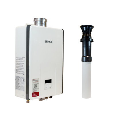 Rinnai 11i Infinity LPG 11L Durchlauferhitzer & vertikales Abgasset statisch Wohnwagen