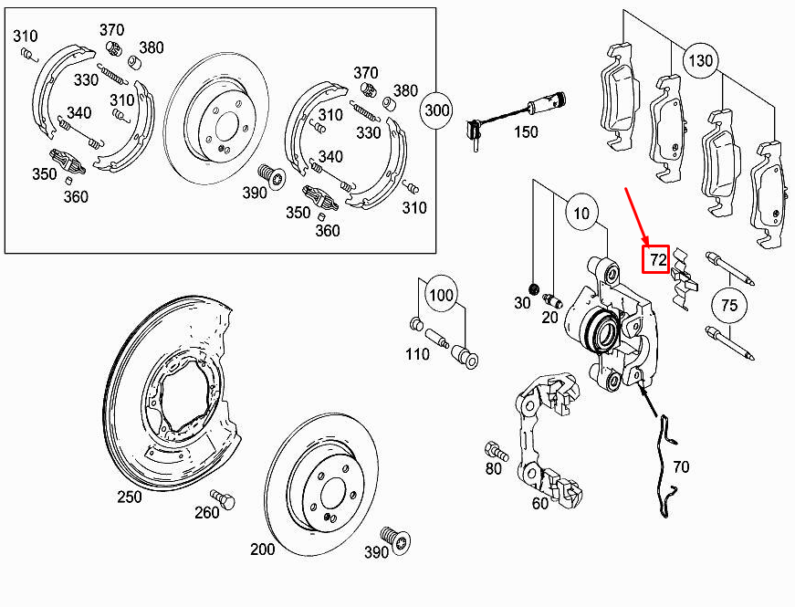 MERCEDES-BENZ E W213 Hinterachs-Spreizfeder A0014211891