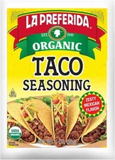 (Free Duty Tax) La Preferida Organic Taco Seasoning (Chef-Crafted Mexican Sp
