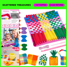 Weaving Loom Kit for Kids  Adults - Potholder Craft Loops, DIY Knitting Set, Ag