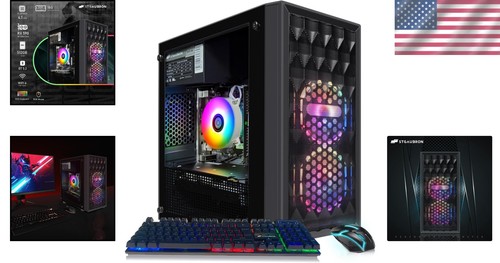 Versatile Gaming Desktop with Intel i7, 16GB RAM & WiFi 6, Perfect for Streaming - Picture 2 of 7