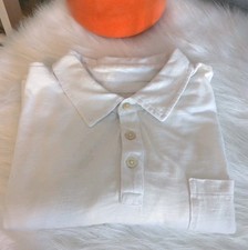 Goodfellow Co Men Polo Shirt XL White Pockets Short Sleeve Collar Casual