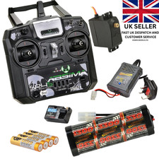 Tamiya Car Kits Radio Control Bundle with Handset, Battery, Fast Charger & Servo