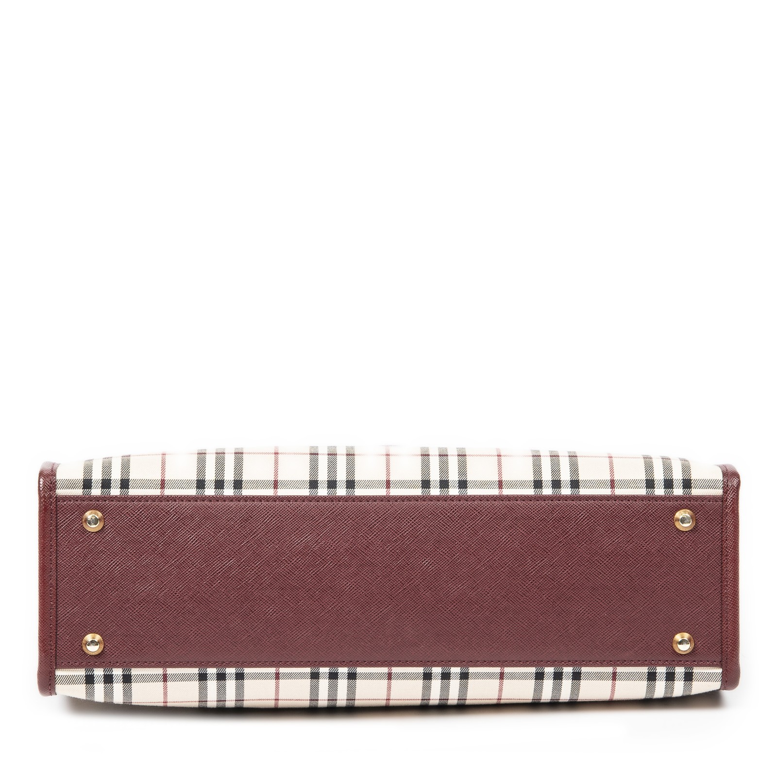 Burberry Beige/Brown Rectangular Tote Handbag Nov… - image 6