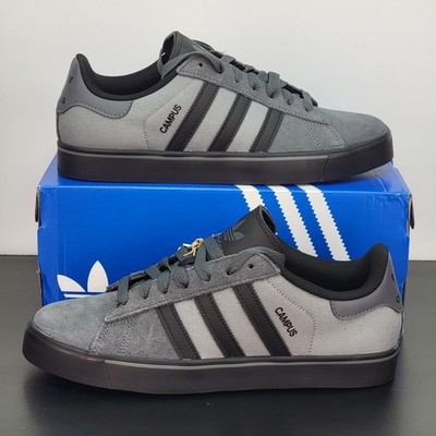 Adidas Campus Vulc Men's Size 10.5 Athletic Shoes Gray Black Casual Sneakers