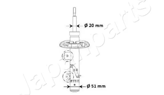Amortisseur Japanparts MM-00975 à gaz bitube pour train avant