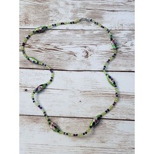 Vintage Necklace Wire Unusual Flower Design Beads