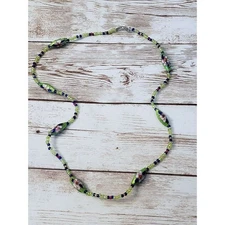 Vintage Necklace Wire Unusual Flower Design Beads